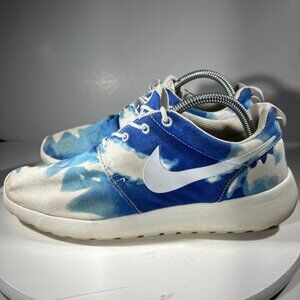 RARE Nike Roshe Run Santa Monica Mens Shoes Size 9.5 Clouds Blue White Sneakers